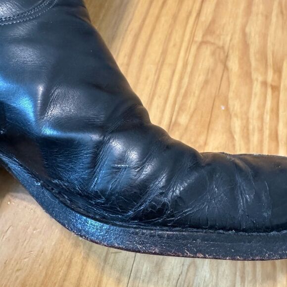 Vintage Lucchese San Antonio Embroidered Boots Black L1138 Men’s Size 10B - Picture 11 of 16